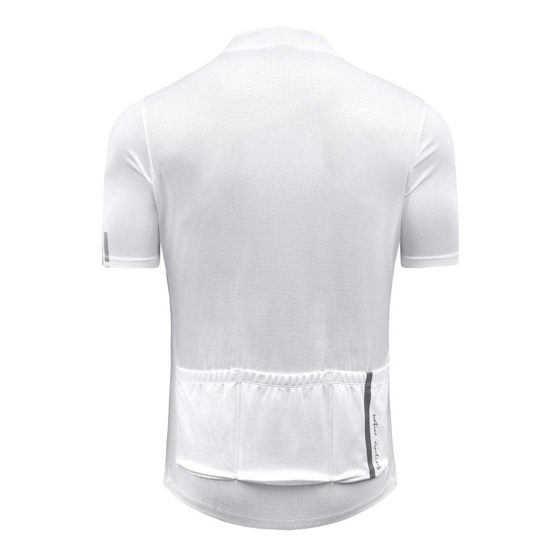 Santic Men's Cycling Jersey Short Sleeve with 3 Rear Pockets Half Zip Breathable Moisture Wicking Quick Dry Biking Shirts - Image 2